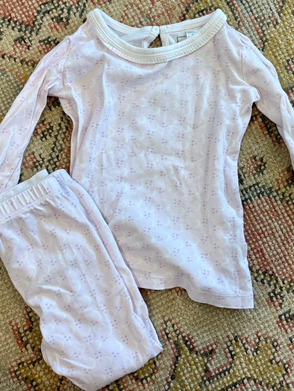 Lila + Hayes 2T Two-Piece Long Sleeve Pajama Set in Light Pink